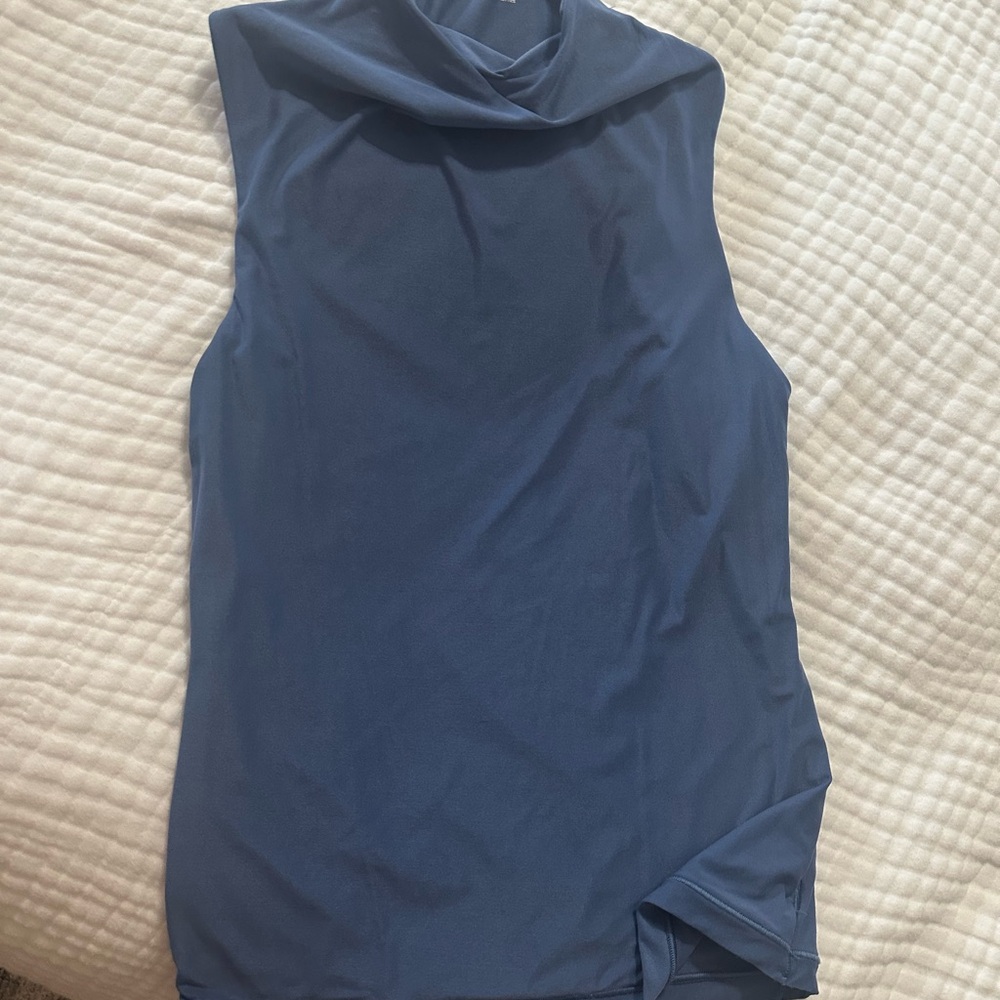 Aerie Cowl Neck Blue Blouse